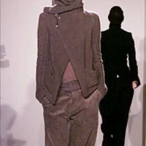 Rick Owens asymmetric cashmere cardigan 38